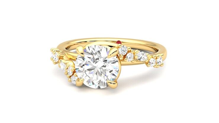 Taylor & Hart Avalon Round Engagement Ring 360 degree image 27