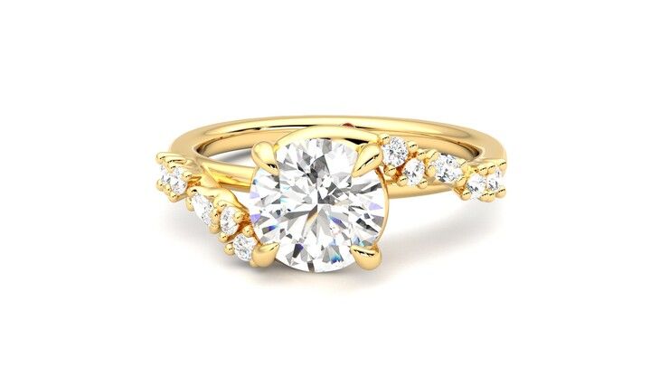 Taylor & Hart Avalon Round Engagement Ring 360 degree image 28