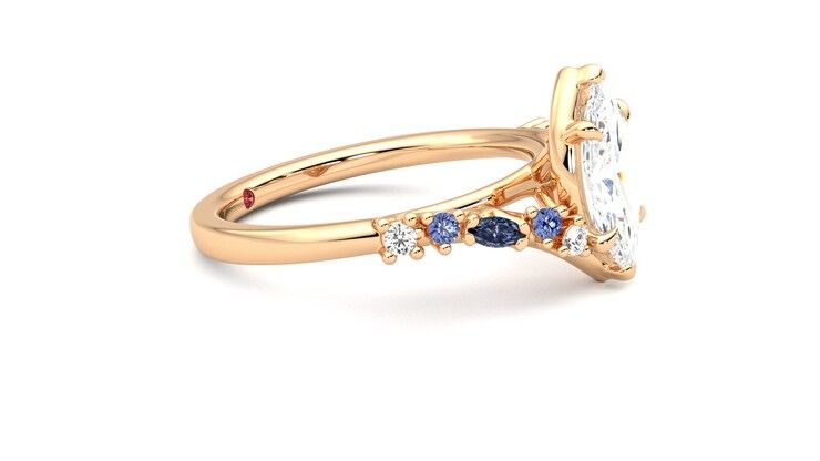 Taylor & Hart Avalon Marquise Engagement Ring 360 degree image 8