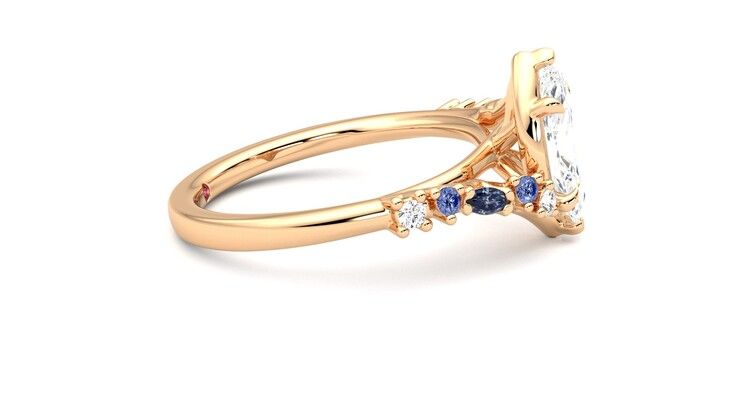 Taylor & Hart Avalon Marquise Engagement Ring 360 degree image 9