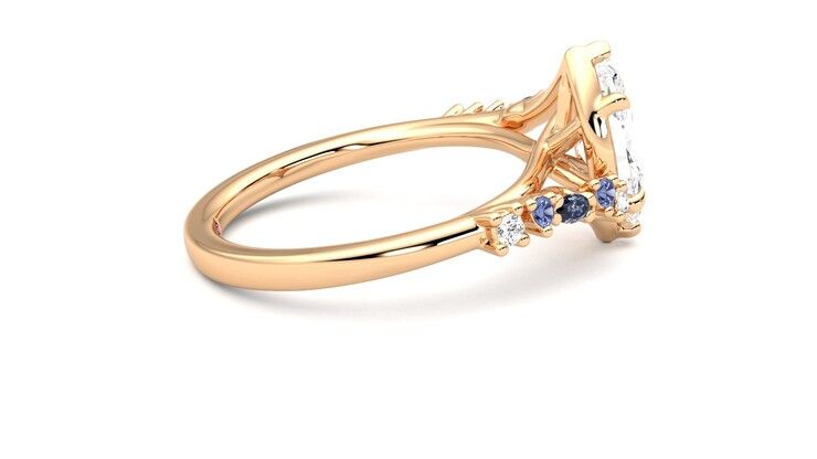 Taylor & Hart Avalon Marquise Engagement Ring 360 degree image 10