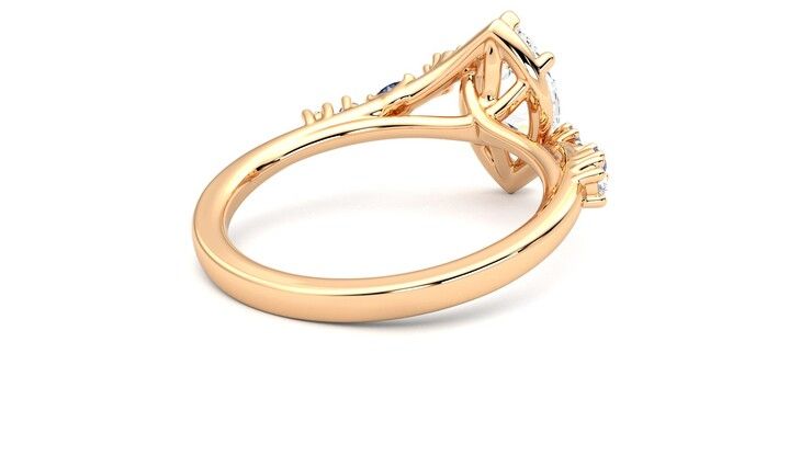 Taylor & Hart Avalon Marquise Engagement Ring 360 degree image 13