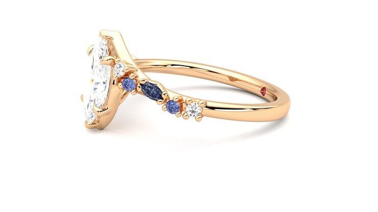 Taylor & Hart Avalon Marquise Engagement Ring 360 degree image 22
