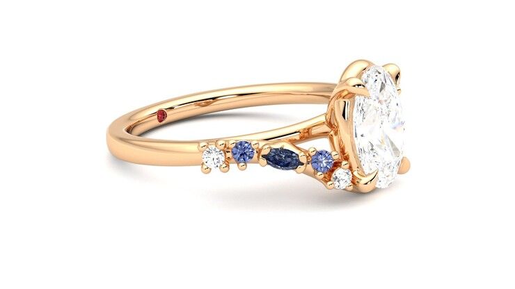 Taylor & Hart Avalon Oval Engagement Ring 360 degree image 7