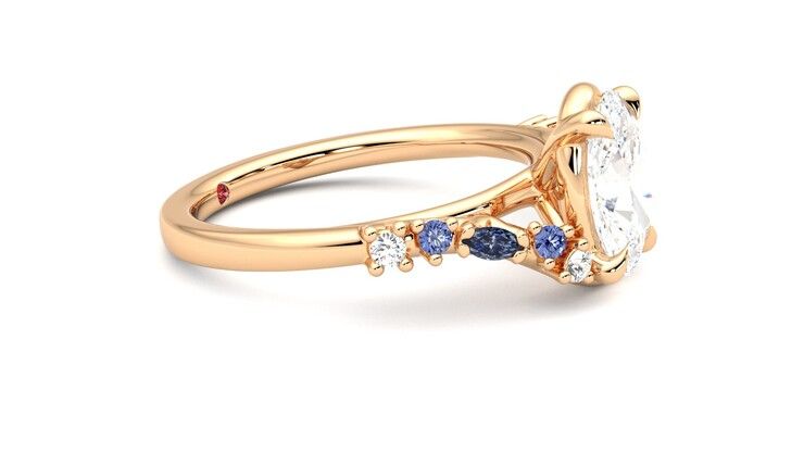 Taylor & Hart Avalon Oval Engagement Ring 360 degree image 8