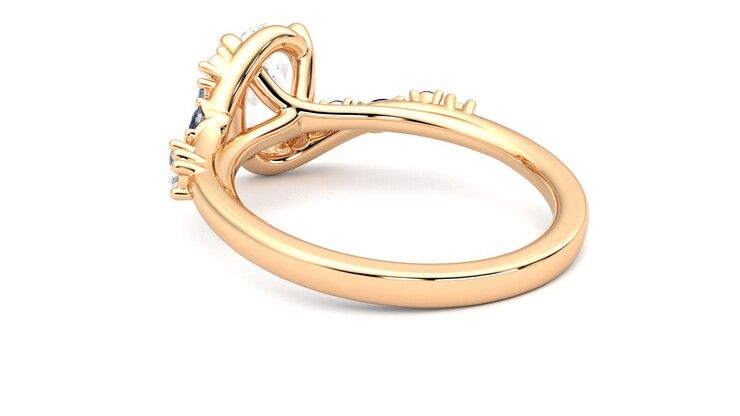 Taylor & Hart Avalon Oval Engagement Ring 360 degree image 17