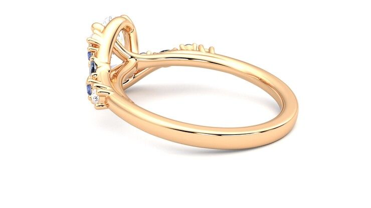 Taylor & Hart Avalon Oval Engagement Ring 360 degree image 18