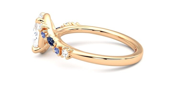 Taylor & Hart Avalon Oval Engagement Ring 360 degree image 20