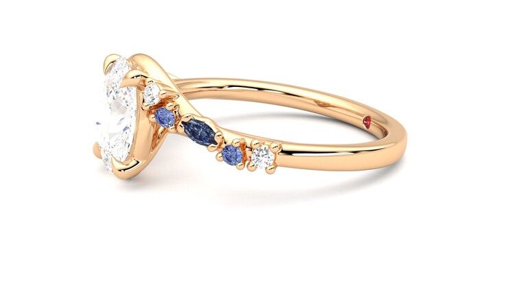 Taylor & Hart Avalon Oval Engagement Ring 360 degree image 22