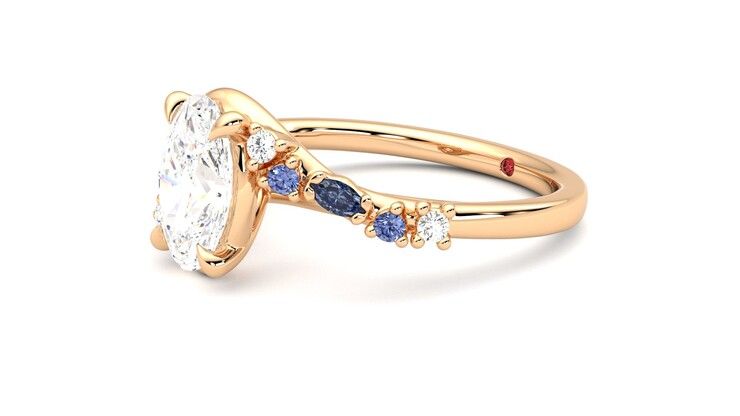 Taylor & Hart Avalon Oval Engagement Ring 360 degree image 23