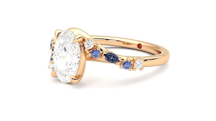 Taylor & Hart Avalon Oval Engagement Ring 360 degree image 24