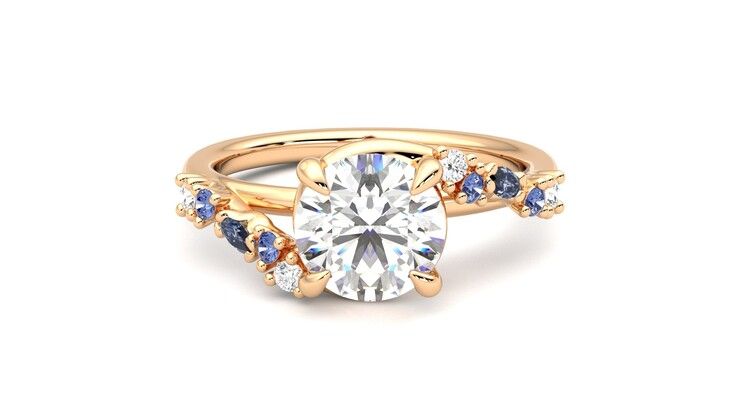 Taylor & Hart Avalon Round Engagement Ring 360 degree image 0