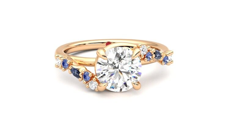 Taylor & Hart Avalon Round Engagement Ring 360 degree image 2
