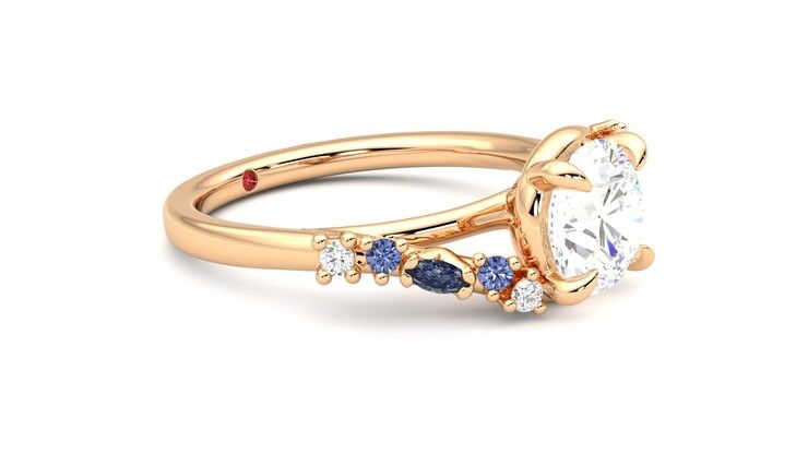 Taylor & Hart Avalon Round Engagement Ring 360 degree image 7
