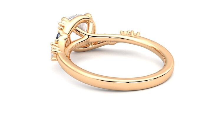 Taylor & Hart Avalon Round Engagement Ring 360 degree image 17
