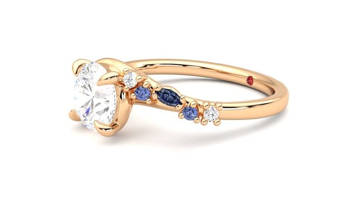 Taylor & Hart Avalon Round Engagement Ring 360 degree image 23