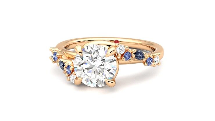 Taylor & Hart Avalon Round Engagement Ring 360 degree image 27