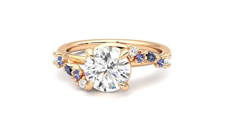 Taylor & Hart Avalon Round Engagement Ring 360 degree image 28