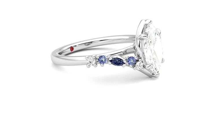 Taylor & Hart Avalon Marquise Engagement Ring 360 degree image 7