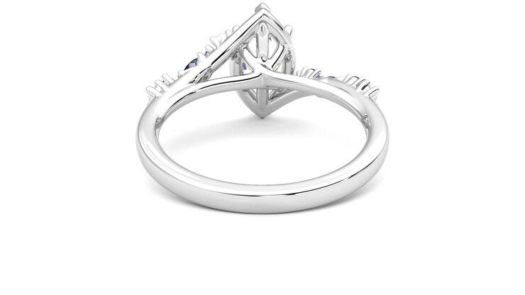 Taylor & Hart Avalon Marquise Engagement Ring 360 degree image 15