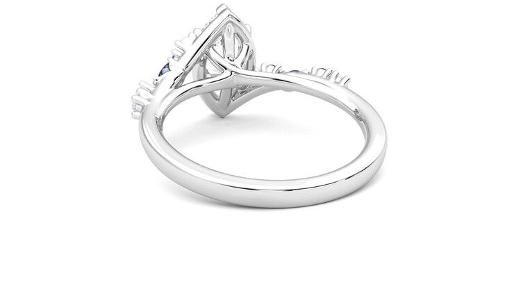 Taylor & Hart Avalon Marquise Engagement Ring 360 degree image 16