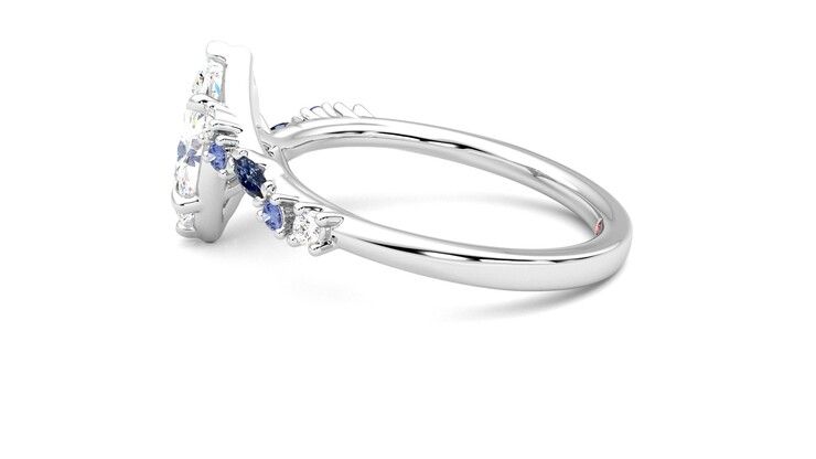 Taylor & Hart Avalon Marquise Engagement Ring 360 degree image 20