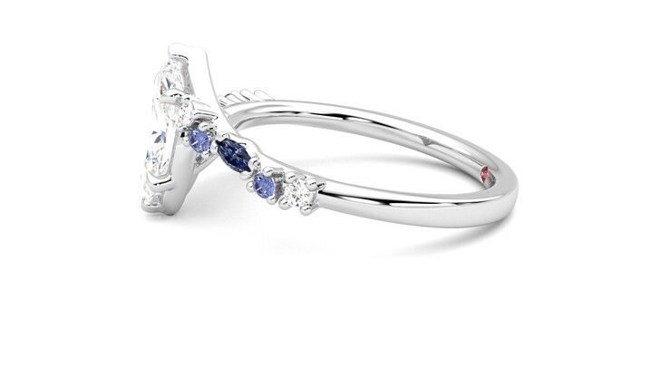 Taylor & Hart Avalon Marquise Engagement Ring 360 degree image 21