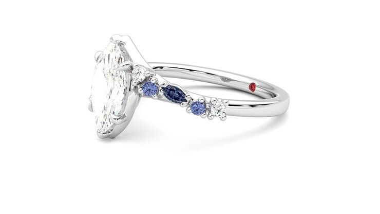 Taylor & Hart Avalon Marquise Engagement Ring 360 degree image 23