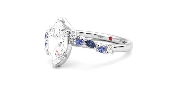 Taylor & Hart Avalon Marquise Engagement Ring 360 degree image 24