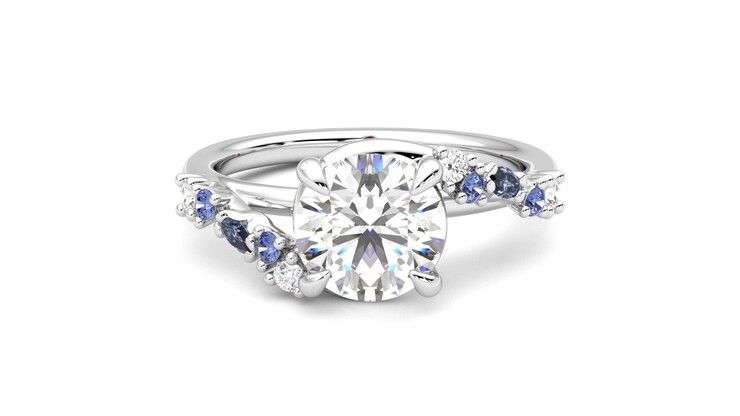 Taylor & Hart Avalon Round Engagement Ring 360 degree image 0