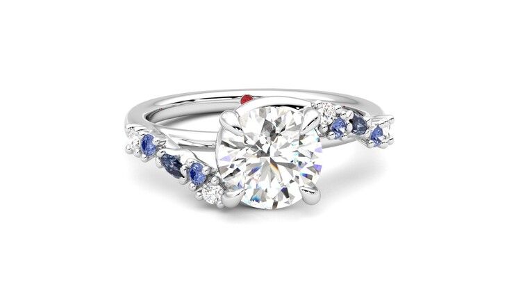 Taylor & Hart Avalon Round Engagement Ring 360 degree image 2