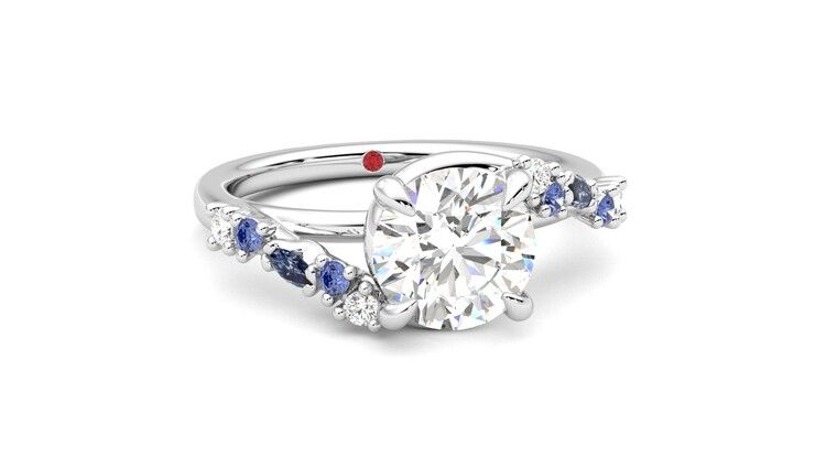 Taylor & Hart Avalon Round Engagement Ring 360 degree image 3