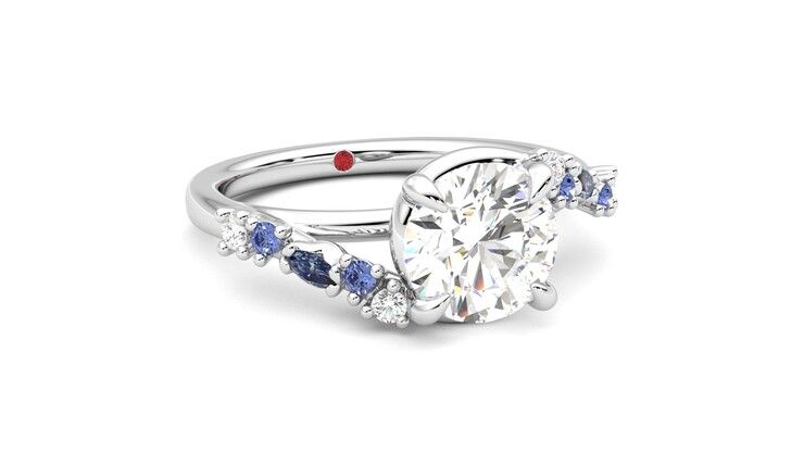 Taylor & Hart Avalon Round Engagement Ring 360 degree image 4
