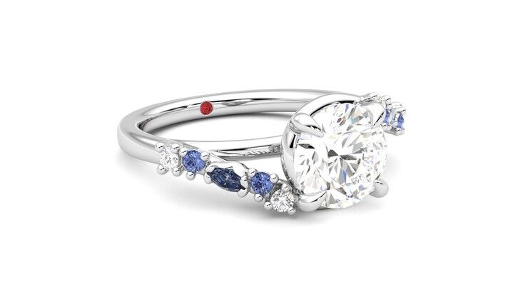 Taylor & Hart Avalon Round Engagement Ring 360 degree image 5