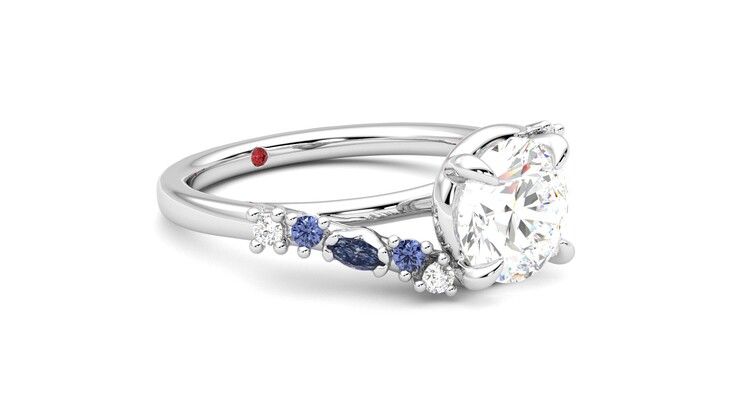 Taylor & Hart Avalon Round Engagement Ring 360 degree image 6
