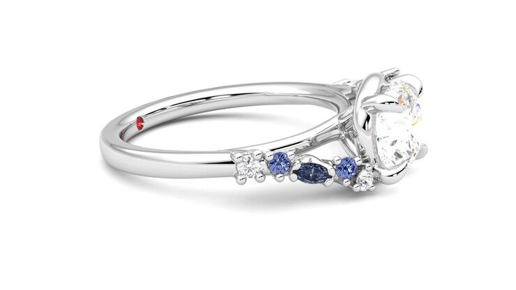 Taylor & Hart Avalon Round Engagement Ring 360 degree image 8