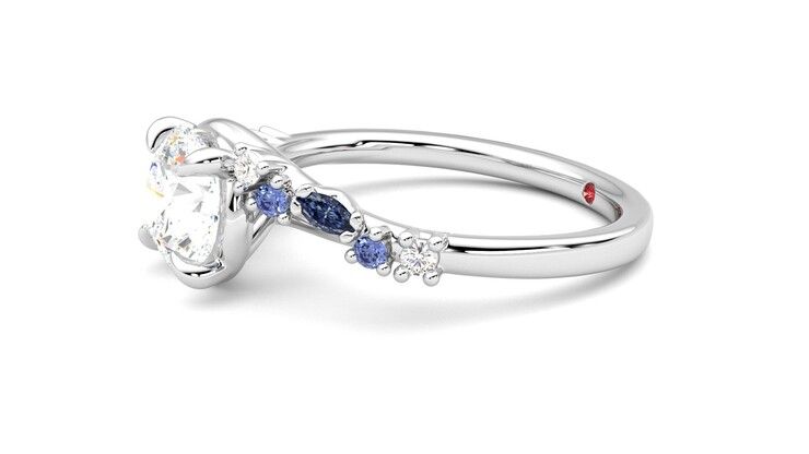 Taylor & Hart Avalon Round Engagement Ring 360 degree image 22