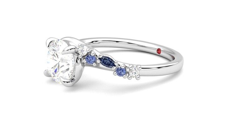 Taylor & Hart Avalon Round Engagement Ring 360 degree image 23