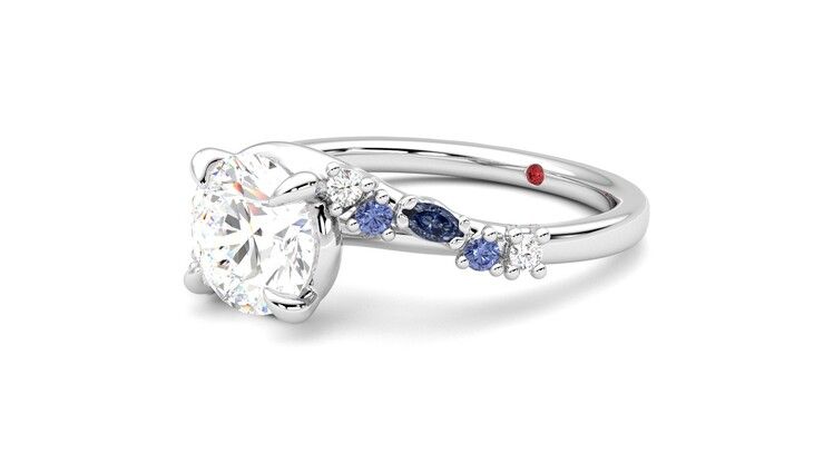Taylor & Hart Avalon Round Engagement Ring 360 degree image 24