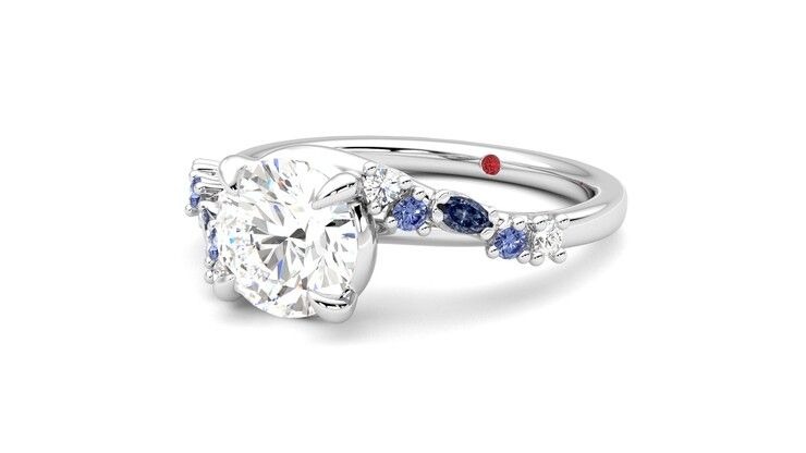 Taylor & Hart Avalon Round Engagement Ring 360 degree image 25