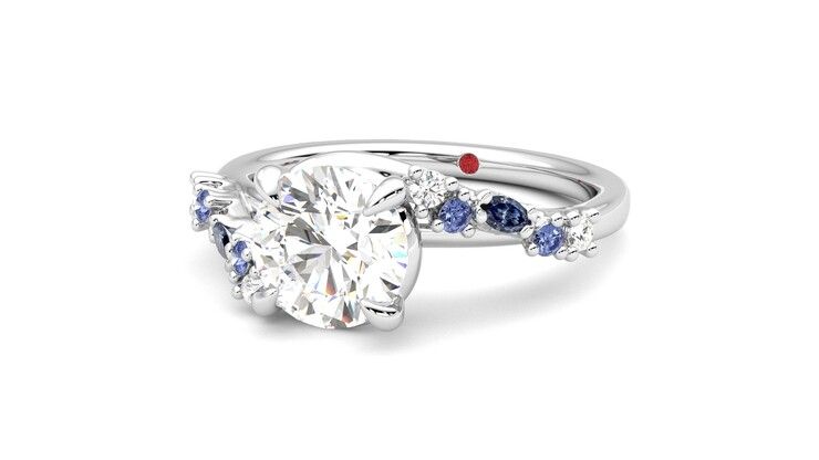 Taylor & Hart Avalon Round Engagement Ring 360 degree image 26