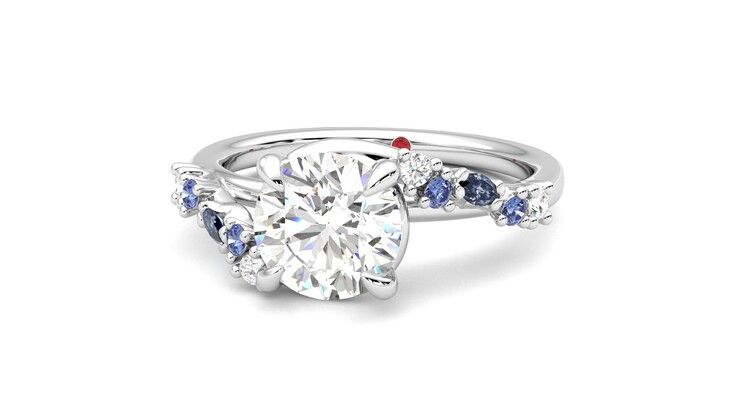 Taylor & Hart Avalon Round Engagement Ring 360 degree image 27