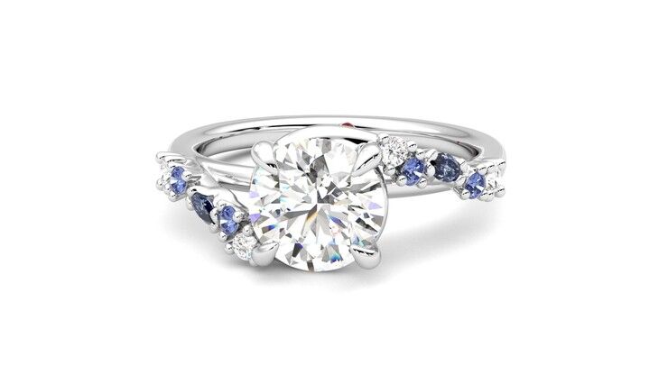 Taylor & Hart Avalon Round Engagement Ring 360 degree image 28