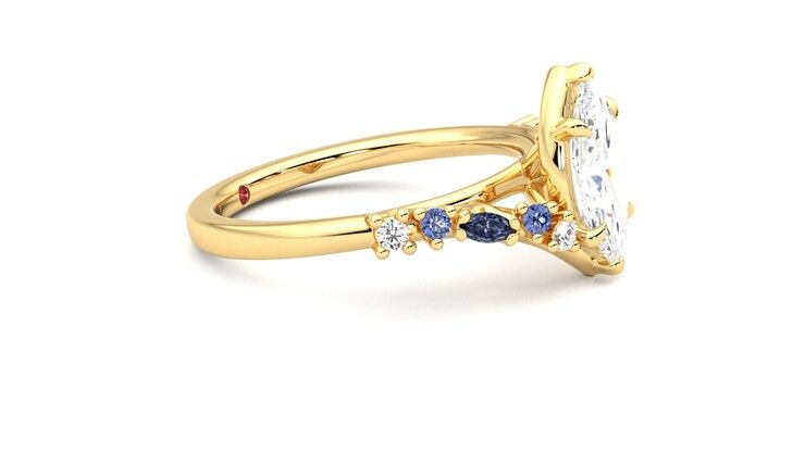 Taylor & Hart Avalon Marquise Engagement Ring 360 degree image 8