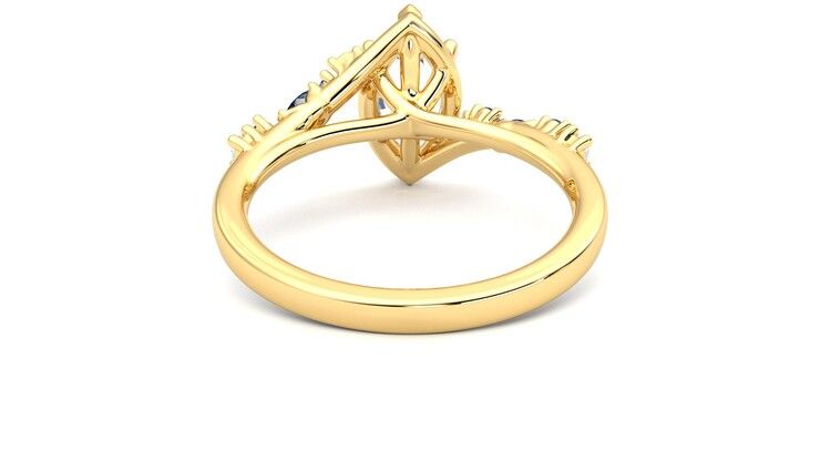 Taylor & Hart Avalon Marquise Engagement Ring 360 degree image 15