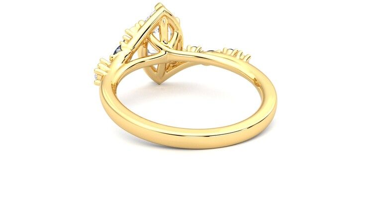 Taylor & Hart Avalon Marquise Engagement Ring 360 degree image 16