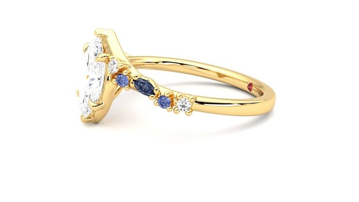 Taylor & Hart Avalon Marquise Engagement Ring 360 degree image 22