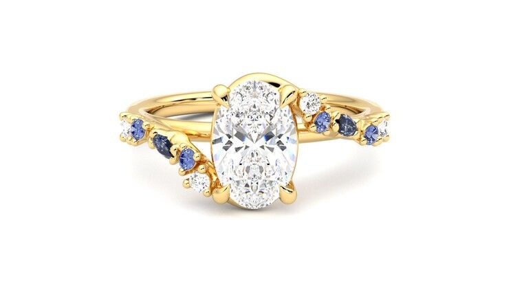 Taylor & Hart Avalon Oval Engagement Ring 360 degree image 0