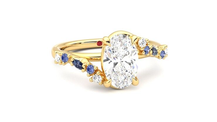 Taylor & Hart Avalon Oval Engagement Ring 360 degree image 3