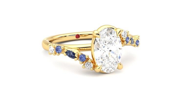 Taylor & Hart Avalon Oval Engagement Ring 360 degree image 4